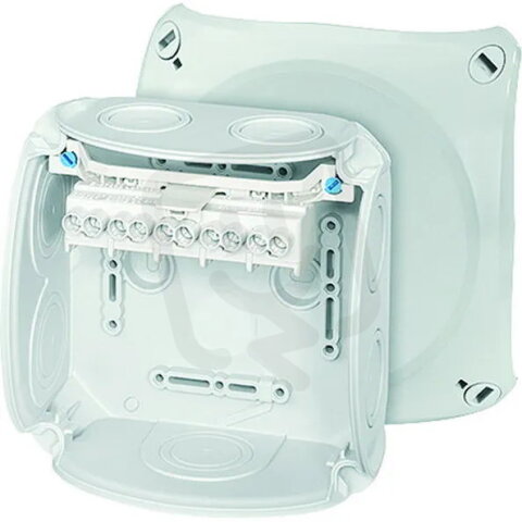 Kabelova rozvodka 1,5-6 mm2 3f, 10 mm2 1f, 5pol. svorka HENSEL DK 0606 GZ