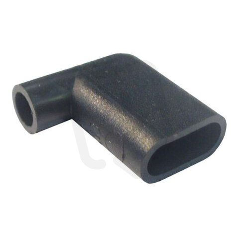 Kryt objímky úhlový jednop. 63mm PVC čer