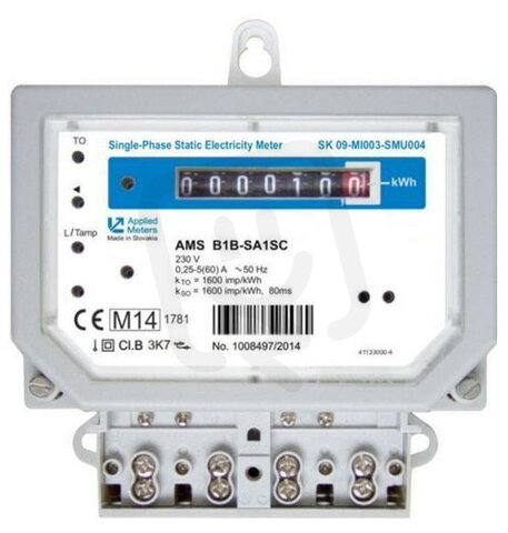 Elektroměr AMS B1B SA1SC 0,25-60A MID, AMT E402