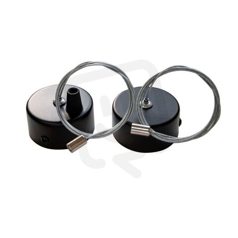 Rozeta s montážním lankem ORO RAGGIO LINK BLACK 2 LED-POL ORO18060