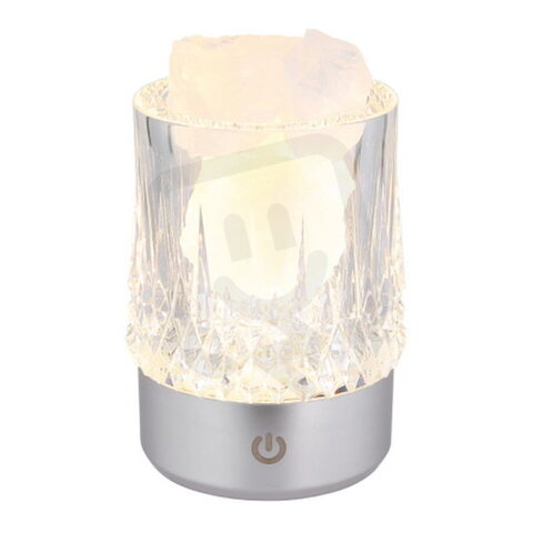 Stolní lampa LIZZY stříbro LED 1W,95lm, 3000K GLOBO 21044S