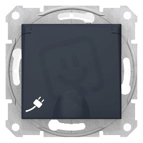 Sedna Zásuvka 2P+PE IP44 s clonkami, Graphite SCHNEIDER SDN2800370
