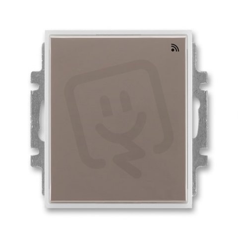 Spínač s přijímačem RF signálu 868MHz 3299E-A23108 26 lungo/mléčná bílá Time ABB