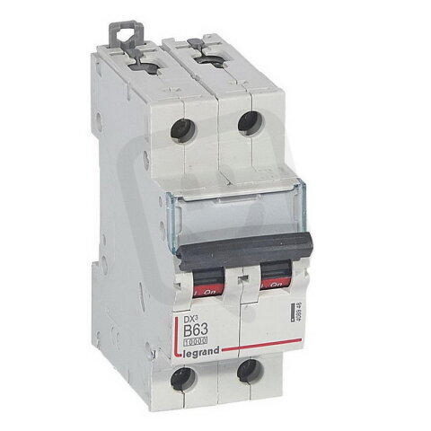 DX3 JISTIČ, 2 PÓLOVÝ, CHAR. B,63A 10000A/16KA LEGRAND 408948