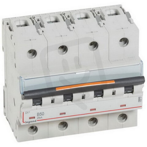 DX3 JISTIČ, 4 PÓLOVÝ, CHAR. B,50A 25KA LEGRAND 409747