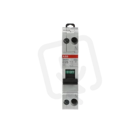 Jednofázový jistič s nulov. pólem SN201-C25 25 A char. C 6kA ABB 2CSS255101R0254