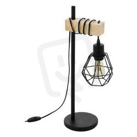 Stolní svítidlo TOWNSHEND 5 černá/dub 60W IP20 EGLO 43136