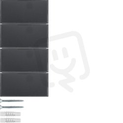 Tlačítkový senzor, 4násobný, Komfort KNX, S.1/B.x, antracit/alu BERKER 80164785