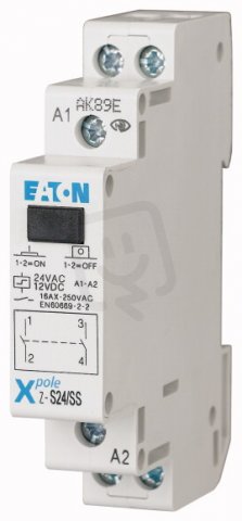 Eaton 265537 Impulsní relé, tlačítko, 24V~/12V=, 2zap. kont. Z-S24/SS