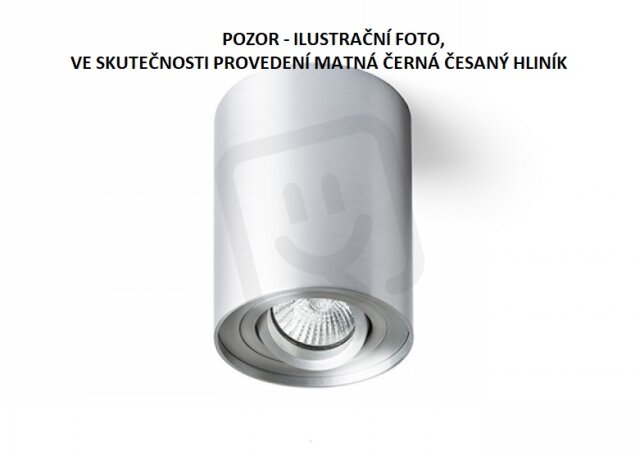 MILANO I stropní matná černá česaný hliník 230V GU10 35W RENDL R12681
