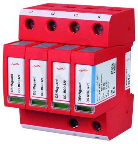 Svodič přepětí DEHNguard M 4-pólový pro TT a TN-S systémy 952325