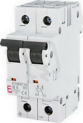 Jistič ETIMAT 10-DC 2p B6 6kA ETI 002128712