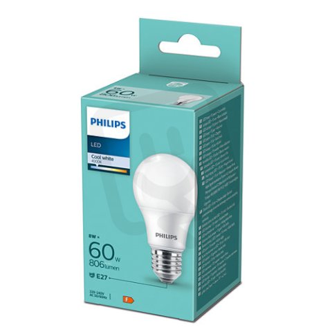 LED žárovka PHILIPS 60W A60 E27 CW 230V FR ND