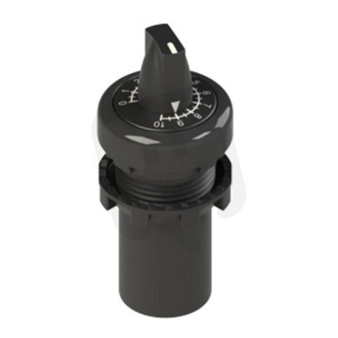 Potenciometr E6, 2,2 kOhm, černý plast. kroužek PIZZATO E61DM02K2-D111