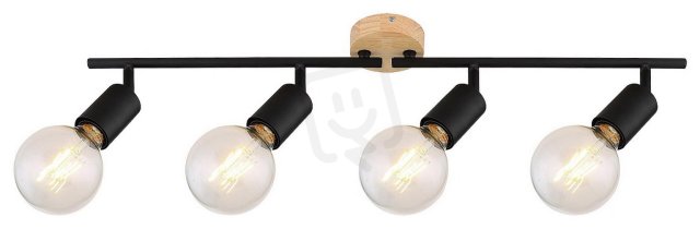 Pablo E27 4x 40W IP20 matná černá RABALUX 3979