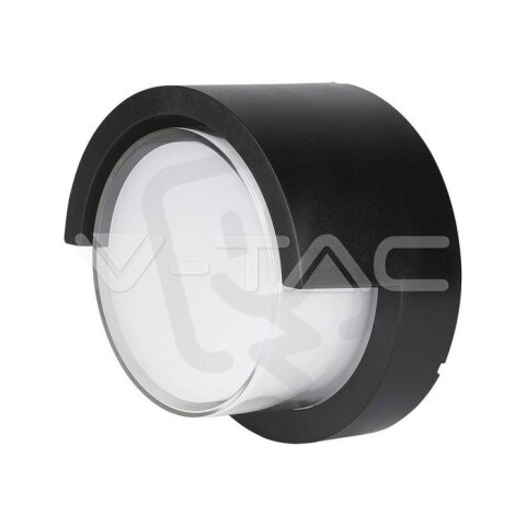 12W LED Wall Light Sami-Frame Black Round 4000K, VT-827 V-TAC SKU218538