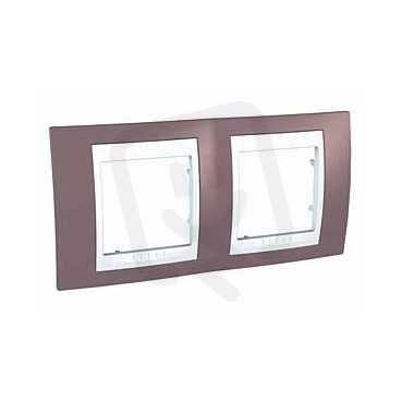 Unica Plus Krycí rámeček dvojnásobný, Mauve/Polar SCHNEIDER MGU6.004.876