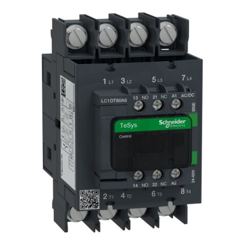 Stykač TeSys Deca 4P AC1 80A cívka 24-60V AC/DC    SCHNEIDER LC1DT80A6BNE