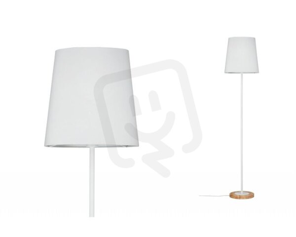 Stojací lampa Neordic Stellan látkové stínidlo bílá/dřevo 796.34 79634