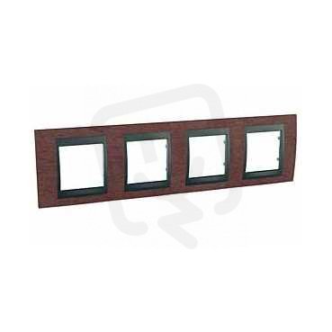 Unica Top Krycí rámeček čtyřnásobný, Tabaco/Grafit SCHNEIDER MGU66.008.2M4