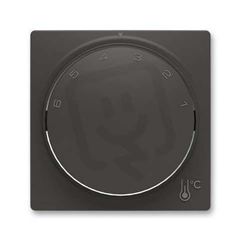 ABB Zoni Kryt termostatu prostorového s otočným ovládáním matná černá