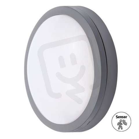 LED venkovní osvětlení se senzorem Siena šedé 20W 1500lm 4000K IP54 23cm
