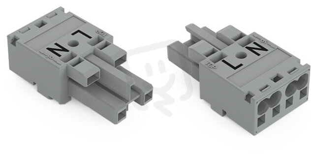Zdířka 2pól. Kód. B šedá WAGO 770-242/060-000