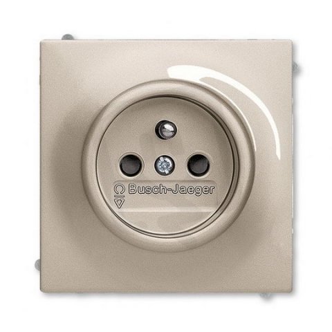 ABB IMPULS Zásuvka s ochr. kolíkem a clonkami bezšroubová šampaňská metalíza