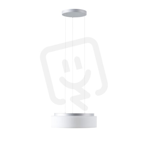 Závěsné LED svítidlo se skleněným stínidlem ERIS LE3 34W IP40 DALI 3K stříbro