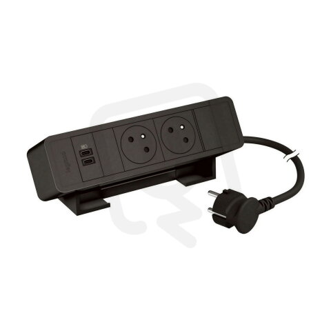 ONDESK 2X2PT USB CC 15W ČERNÁ