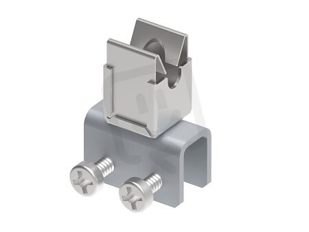 Držák vedení na drážku s úchytem KLIK, drát 8mm, StZn/Inox GROMTOR 404612