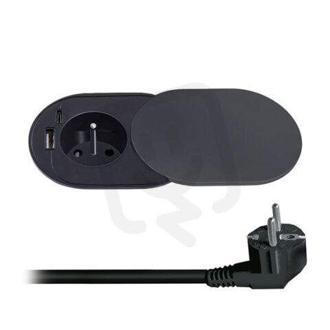 1z + USB A+C 20W PD vestavná zásuvka s p