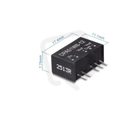 Měnič DC/DC modulový 1W 5V MEAN WELL DPA01W8-05