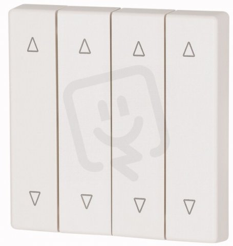 CWIZ-04/57 Kryt RF tlačítka 4x1/4 55x55mm Nahoru-dolů Alpská bílá lesklá 184597