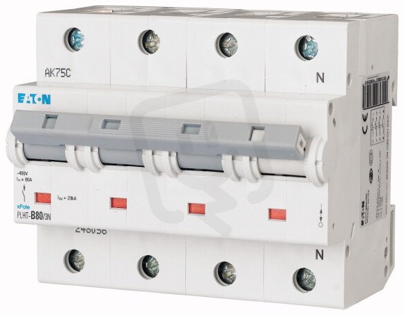 Eaton 248065 Jistič PLHT, char C, 3+N-pólový, Icn=20kA, In=80A PLHT-C80/3N