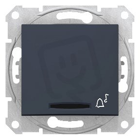 Sedna Ovládač tlačítkový 12V orient.kontrolka 'zvonek' 1/0So Graphite SCHNEIDER