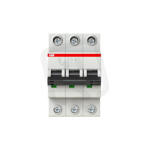 S203-C80 3 fázový jistič 80A char. C 6kA ABB 2CDS253001R0804
