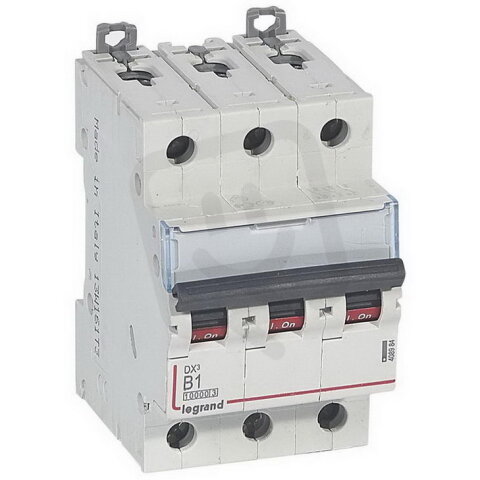 DX3 JISTIČ, 3 PÓLOVÝ, CHAR. B,1A 10000A/16KA LEGRAND 408984