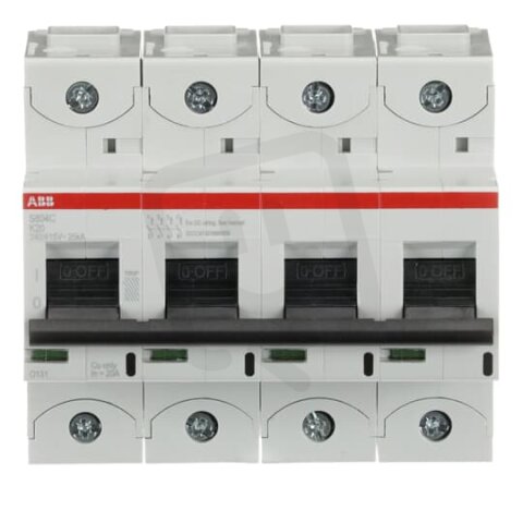 S804C-K20 jistič 4P char. K 20A s klecovou svorkou 25kA ABB 2CCS884001R0487