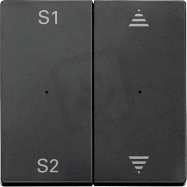 Kryt snímače dvojtlačítka S1/S2 U/D Systém-M antracit mat SCHNEIDER MEG5227-0414