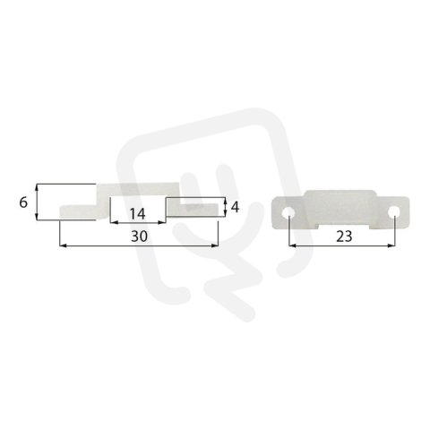 Upevňovací sponka pro LED pásky IP68, 10 mm široký PCB MCLED ML-110.018.60.1