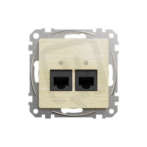 Sedna D/E Datová zásuvka 2xRJ45 kat. 5e UTP, Bříza SCHNEIDER SDD180452