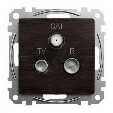 Sedna D/E TV-R-SAT zásuvka koncová 4dB, Wenge SCHNEIDER SDD181481