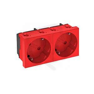 OBO STD-D3 SRO2 Zásuvka 33° schuko ochranný kontakt,2-nás. 250V 10/16A červená