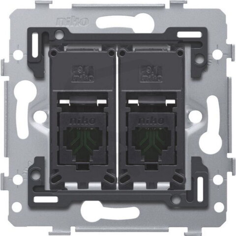 Spodek zásuvky 2xRJ45 UTP (nestíněné) CAT5 bez rozp. NEW NIKO 170-75252