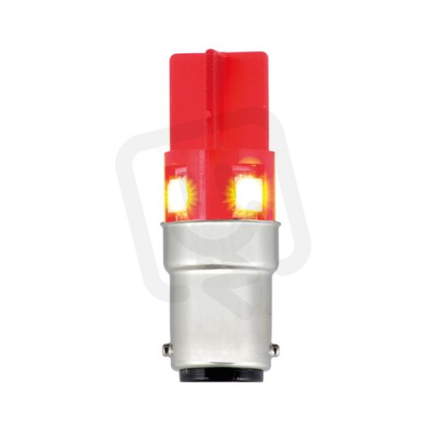Žárovka LED LD 4.5.4 WO 24 V, ACDC, BA15d, červená SIRENA 40943