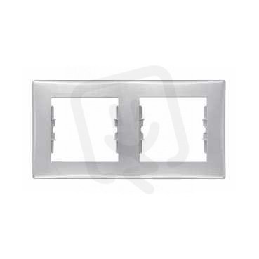 Sedna Rámeček dvojnásobný, Aluminium SCHNEIDER SDN5800360