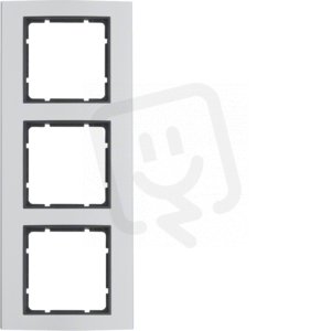 Rámeček, 3-násobný, B.3, Alu elox/antracit mat BERKER 10133004