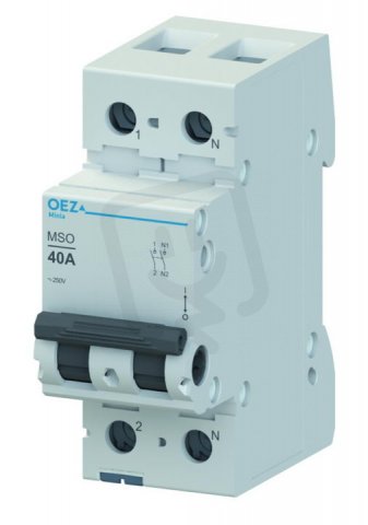 MSO-80-1N Vypínač In 80 A, Ue AC 250 V, 1+N-pól OEZ:42344