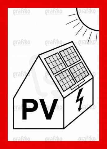 Označení PVE na budově 148x105mm